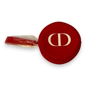 Dior Pouch Trinket Case Logo Cute Red Red Cosmetic Pouch